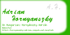 adrian hornyanszky business card