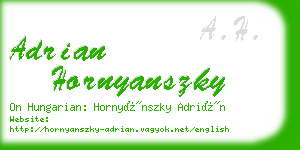 adrian hornyanszky business card